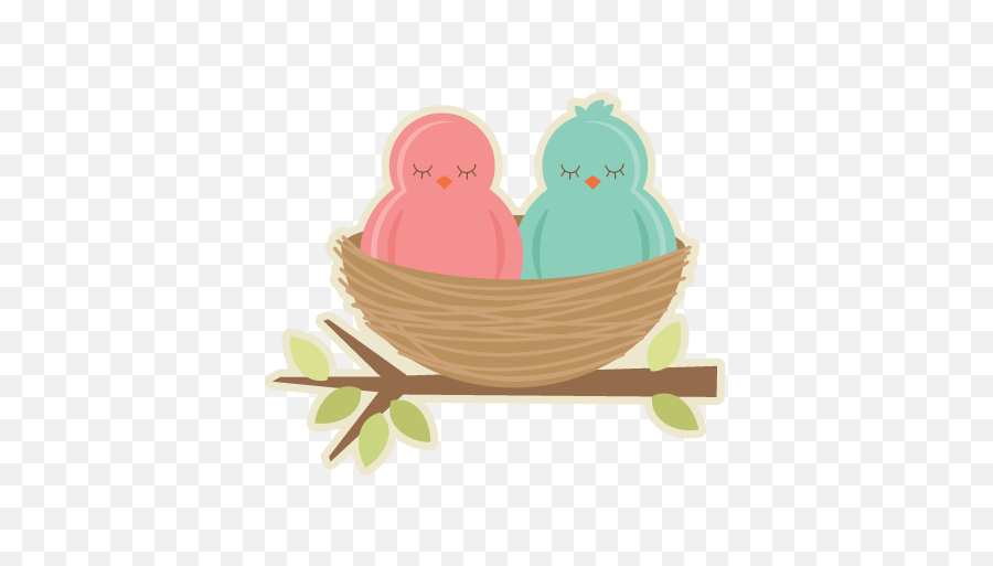 Birds Nest Animals Spring Sticker By Request Cute Bird Nest Cartoon