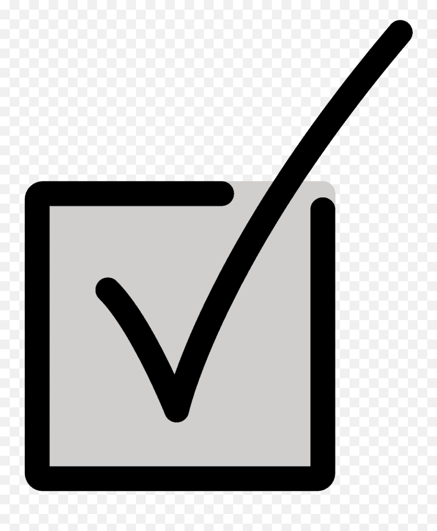 Check Box With Check Emoji Clipart Tique Png,Blue Tick Emoji Copy