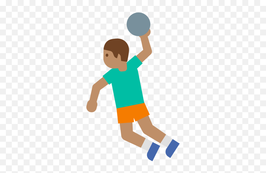 Person Playing Handball In Medium Skin Tone Emoji,Emoticon For Throwing