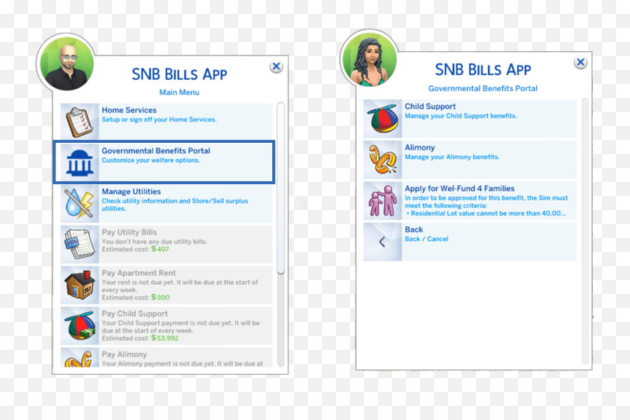 Public Snb Bills By Simrealist Pay Your Bills On Sims 4 Emoji,Sims 4