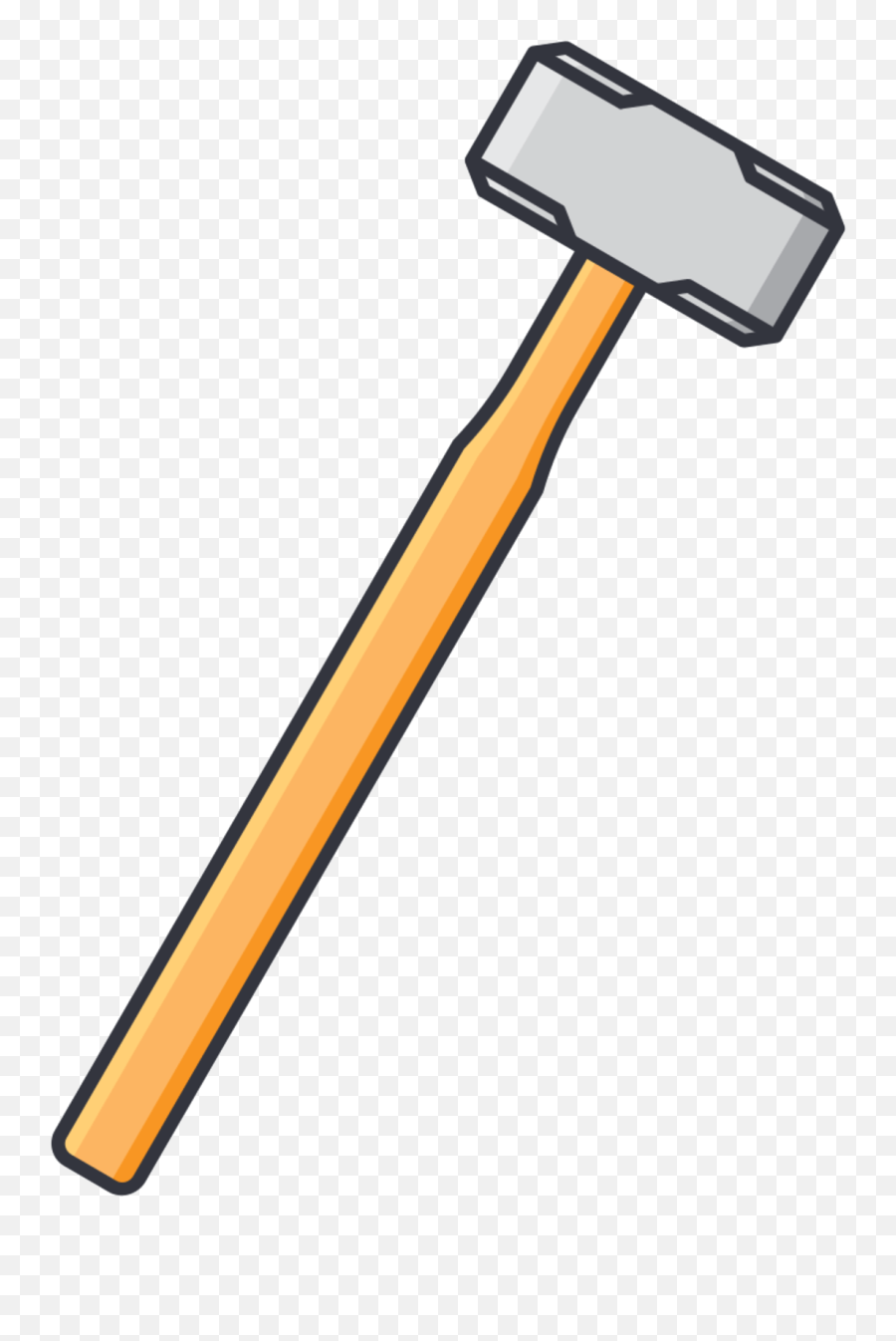 Clip Art Line Angle Hammer Product Design Png Download Sledgehammer Emoji,Ban Hammer Emoji