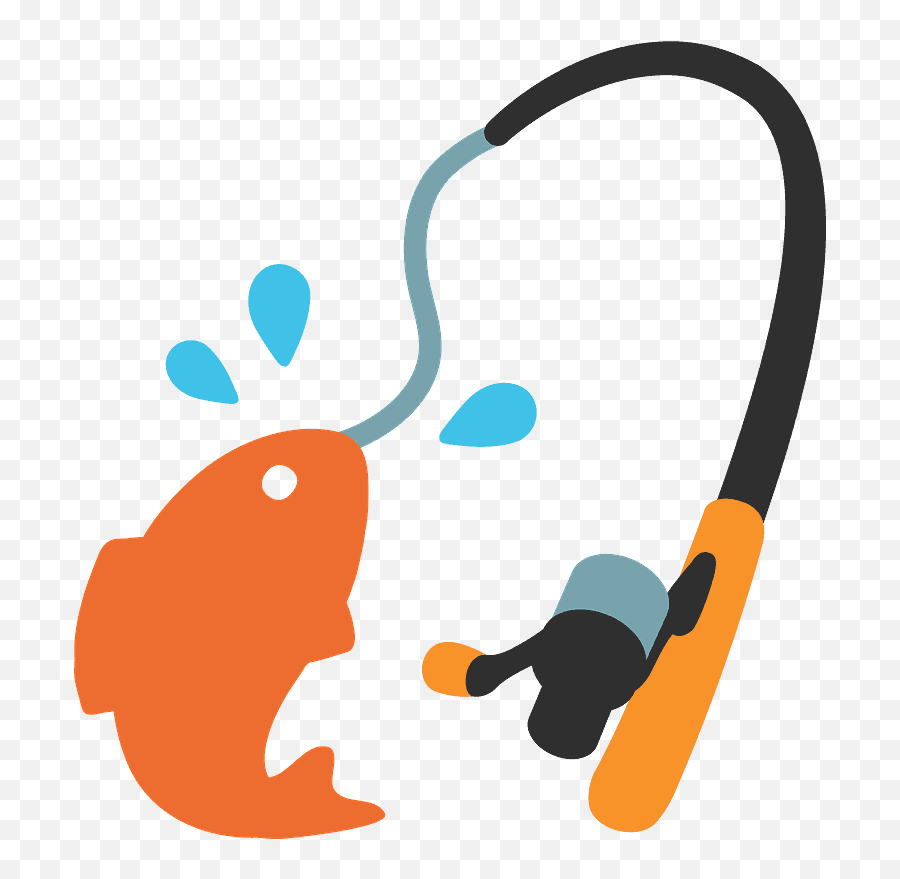 Fishing Pole Emoji Fishing Rod Cartoon Png,Fish Emoji Free Emoji PNG Images