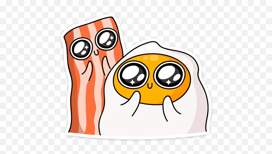 Telegram Sticker From Pack Emoji,Bacon And Eggs Emoji Free Emoji PNG
