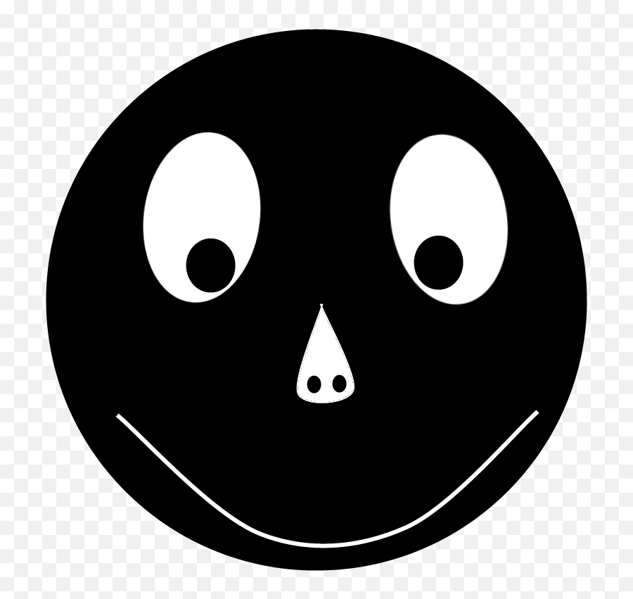 Smiley Black Dot Emoji,Emoticon Black And White Free Emoji PNG