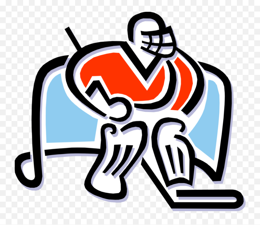Vector Illustration Of Sport Of Ice Hockey Player Goalie Clip Art