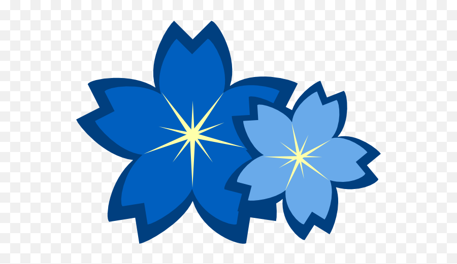 11 Blue Flower Clipart Preview Blue Flowers Clip Emoji,Emoticon For