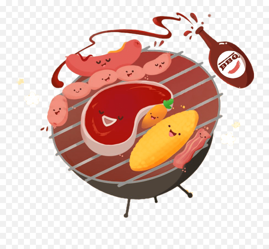 Barbecue Bbq Grillen Sticker Bbq Party Png Emoji,Bbq Emoji Free