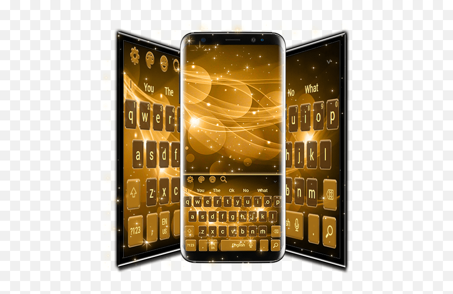 Classic Simple Gold Keyboard Theme Calculator Emoji,4.0.3 Android