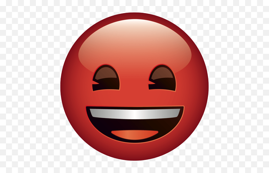 Grinning Face With Smiling Eyes Variant Red Happy Emoji,Red Face