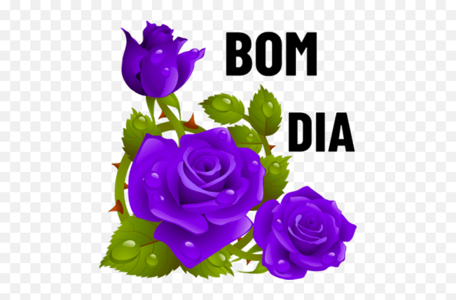 Bom Dia Emoji,Purple Rose Emoji Free Emoji PNG Images