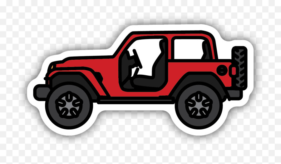 Red Jeep Sticker Transparent Clipart Jeep Clipart Transparent Emoji