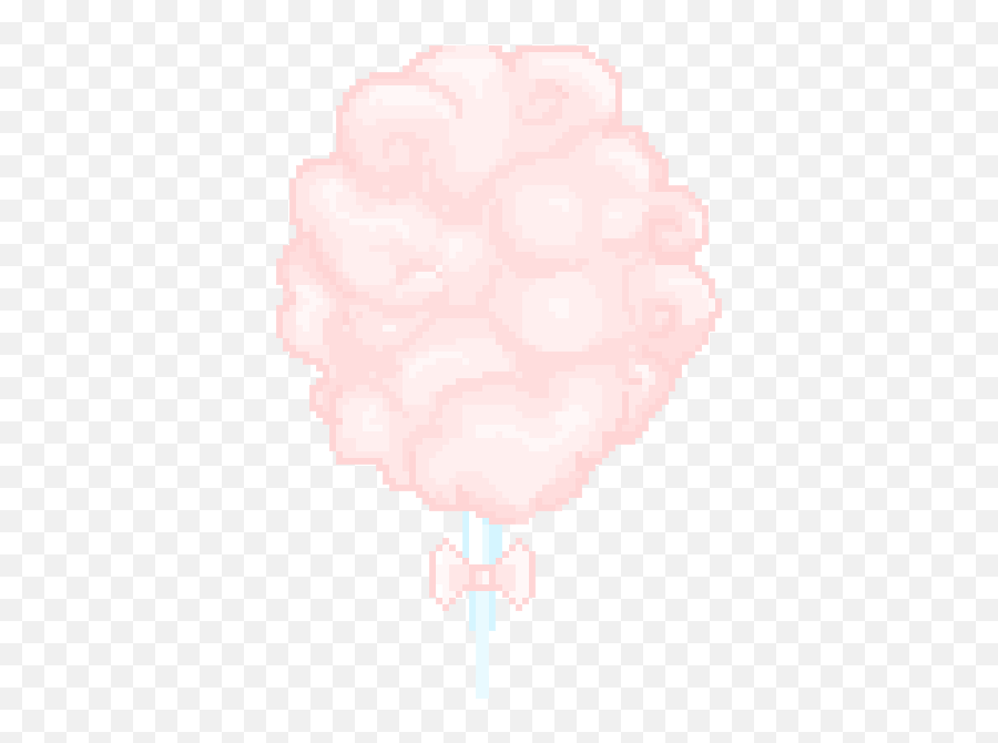 Bow Cotton Candy Yummy Sweet Pink Cotton Candy Pixel Emoji,Cotton