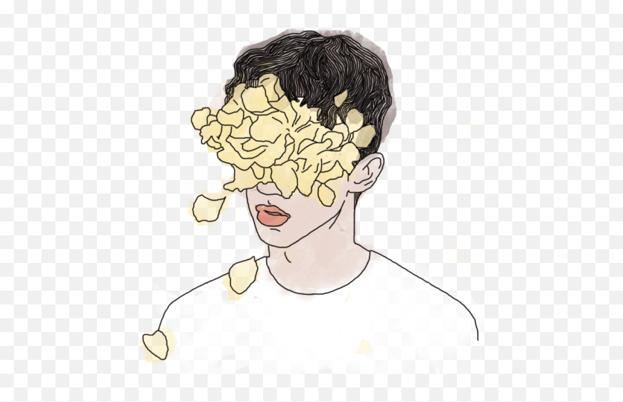 Art Flower Boy Cute Sticker Hair Design Emoji,Japanese Emoji Flower