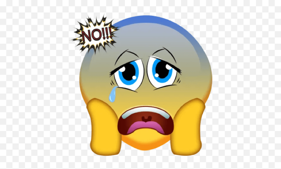 Mood Emojis By Idk Sticker Maker For Whatsapp,Scared Sweating Emoji