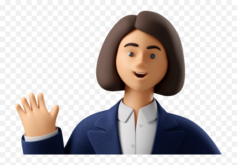 Waving Hello Girl 1 Clipart Worker Emoji,Emoticon Lady Saying Waving