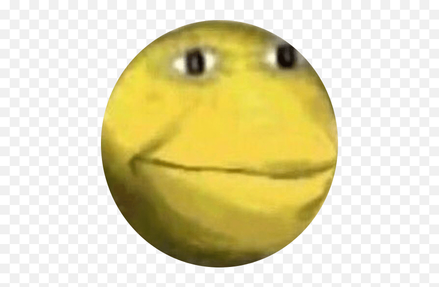Meme Yellow Emoji Cursed Sticker Weird Emoji Meme,Yellow Emoticon