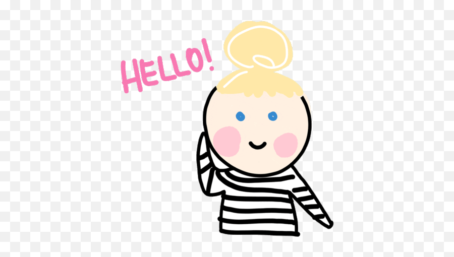 Girl Hello Sticker By Ivo Adventures Hello Sticker Hello Girl Hello Gif Animated Emoji Waving Emoticon Gif Free Emoji Png Images Emojisky Com