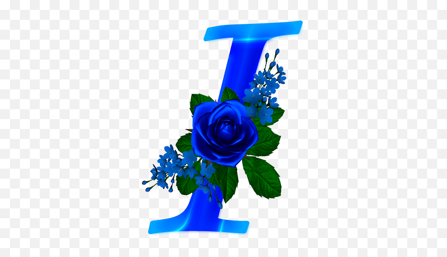Flower Phone Wallpaper Floral Font Letter With Blue Rose Emoji,Aski