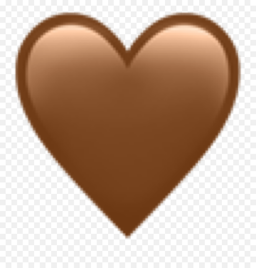 Brownheart Brownaesthetic Brown Sticker Solid Emoji,Brown Heart Emoji Free Emoji PNG Images