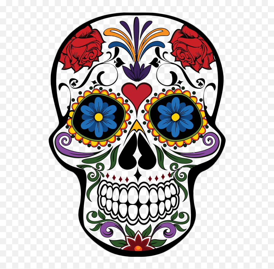 Candy Skull Png Day Of The Dead Skulls Png Clipart Full Skull