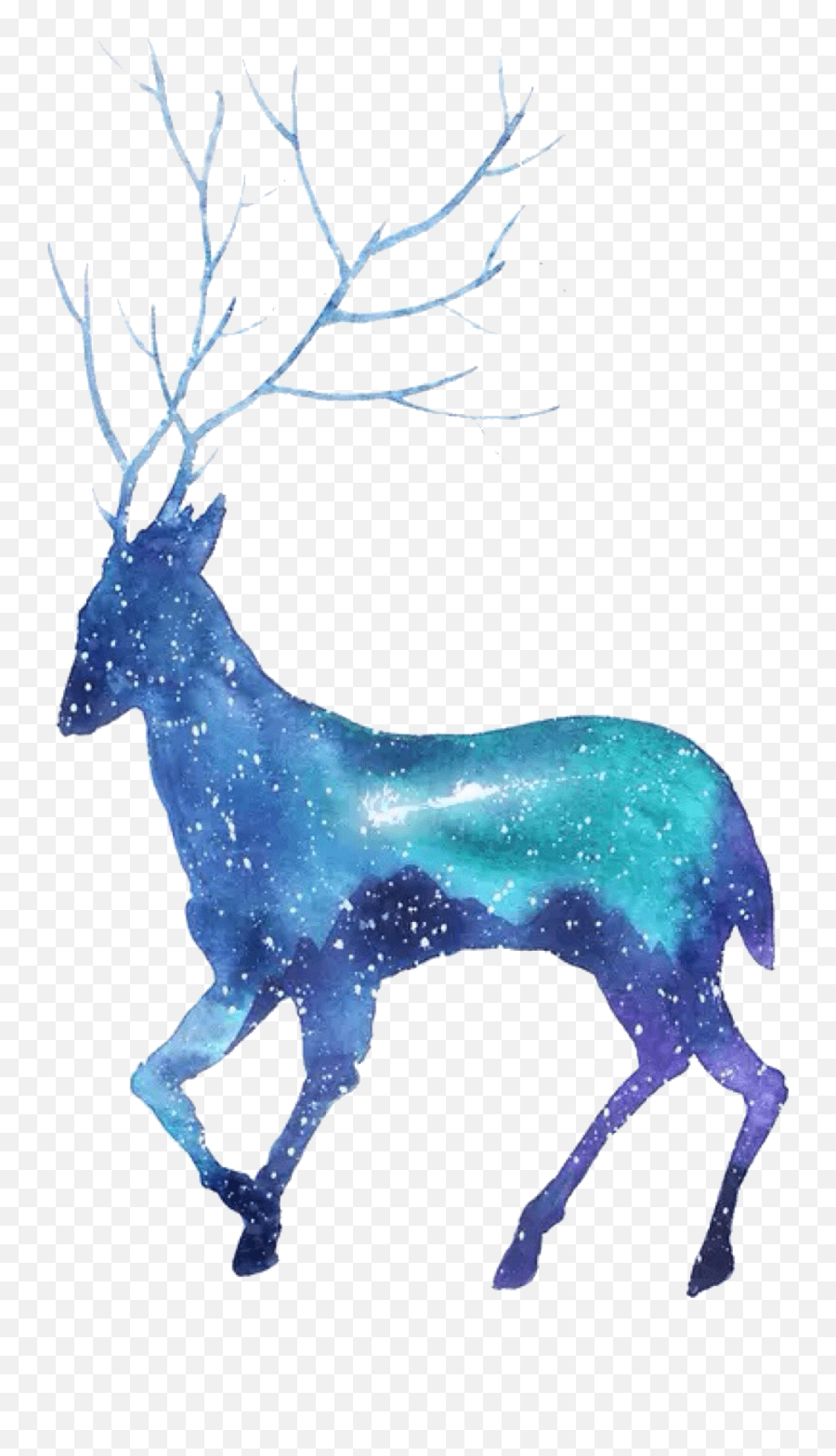 Formosan Sika Deer Silhouette Deer Png Download 1200 Pattern Blue Png