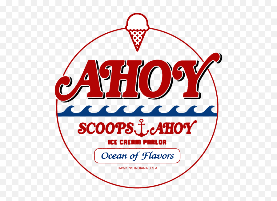 Scoops Ahoy Ice Cream Shop Duvet Cover Scoops Ahoy Ice Cream Logo