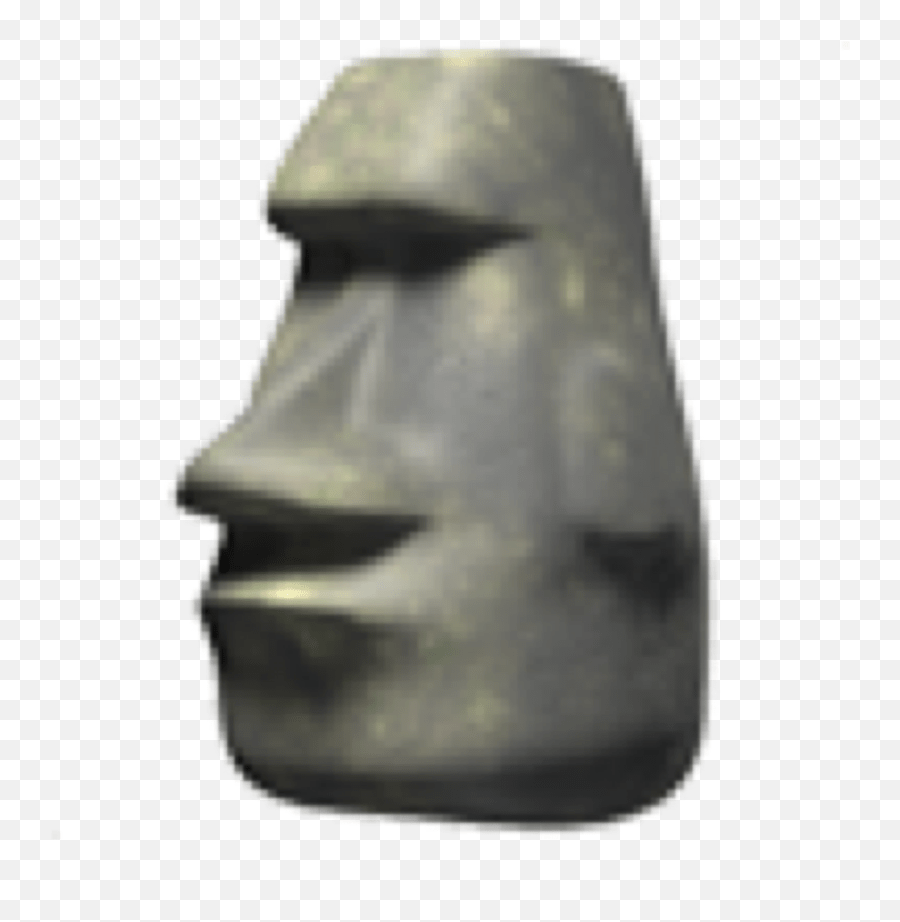 Moyai Emoji Stone Sticker Solid,Moyai Emoji Free Emoji PNG Images