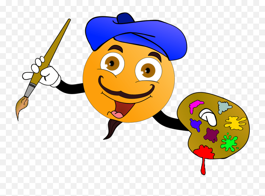 Painter Painting Art Creative Emoji,Emojis Painter Free Emoji PNG