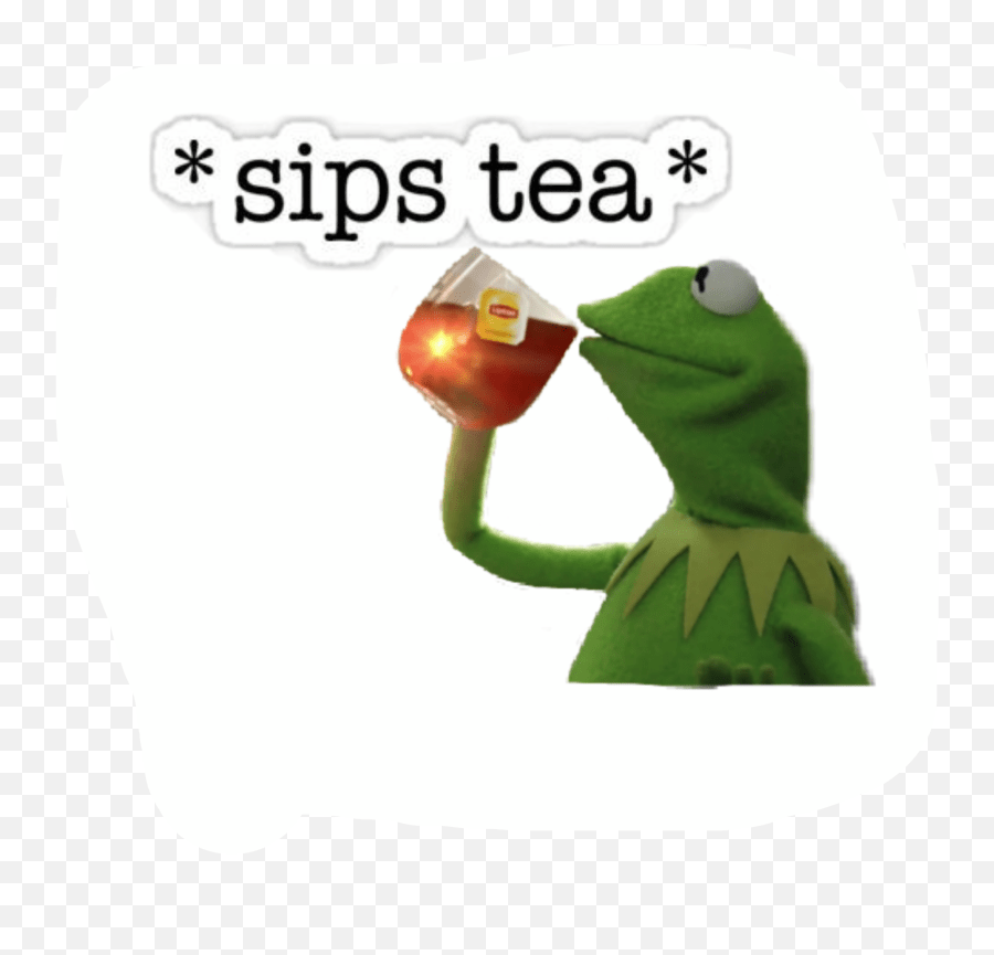 Frogteaspill The Tea Sticker Kermit Drinking Tea Clipart Emoji,Frog