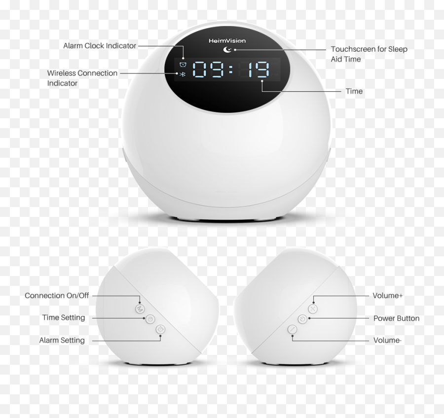 Heimvision A60c Music Wake Up Light Sunrise Digital Alarm Clock
