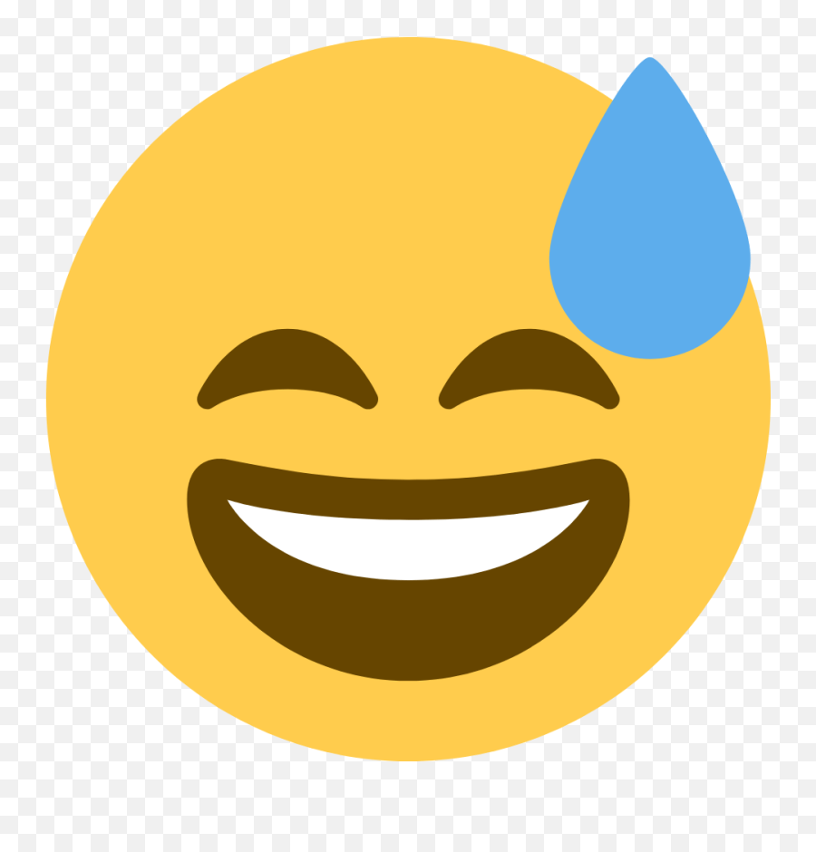 Sweating Emoji Meaning With Pictures Sweat Smile Emoji Png