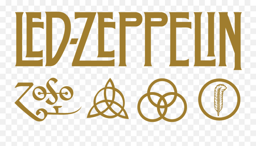 Led Zeppelin Logo Transparent U0026 Free Led Zeppelin Logo Led Zeppelin Symbols Gold Emoji