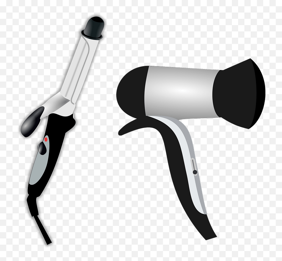 Curling Iron And Hair Dryer Clipart Secador De Cabelo Png Desenho