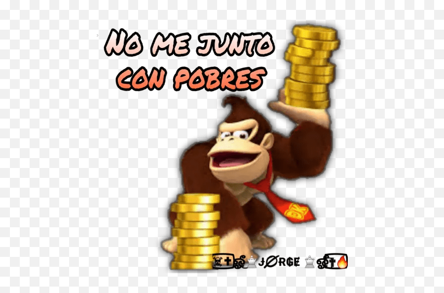 Frases Donkey Kong Stickers For Whatsapp Emoji,Donkey Jackass Emoji