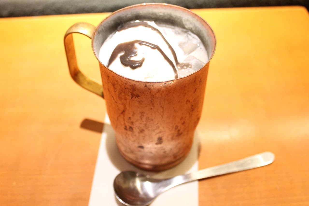 An exquisite mix of roasted green tea and coffee! Ueshima Coffee