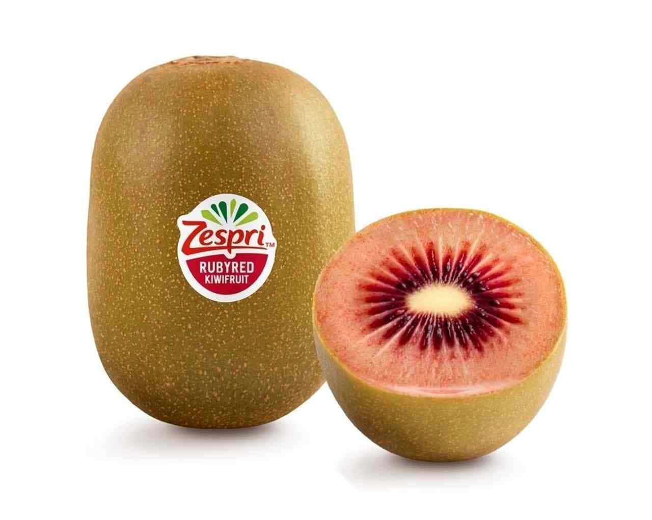 Kiwi with red flesh "Zespri Ruby Red", elegant sweetness like berries! Contains anthocyanins and