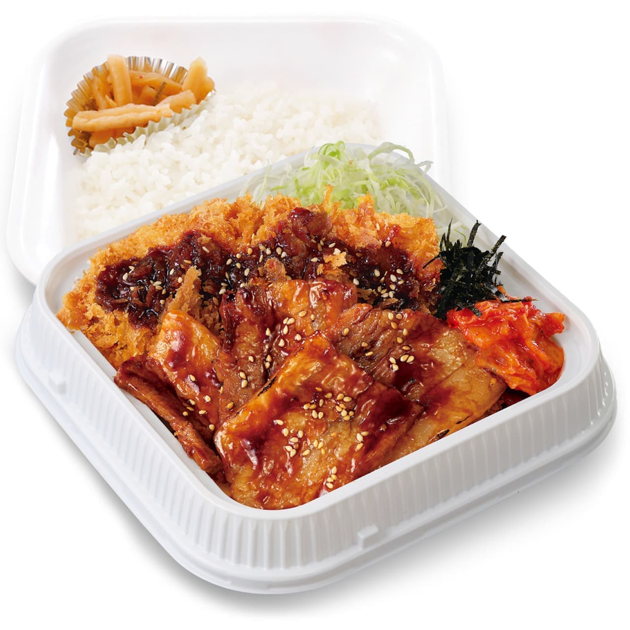 Katsuya "Pork Kalbi Yakiniku with Chicken Cutlet" hearty chicken