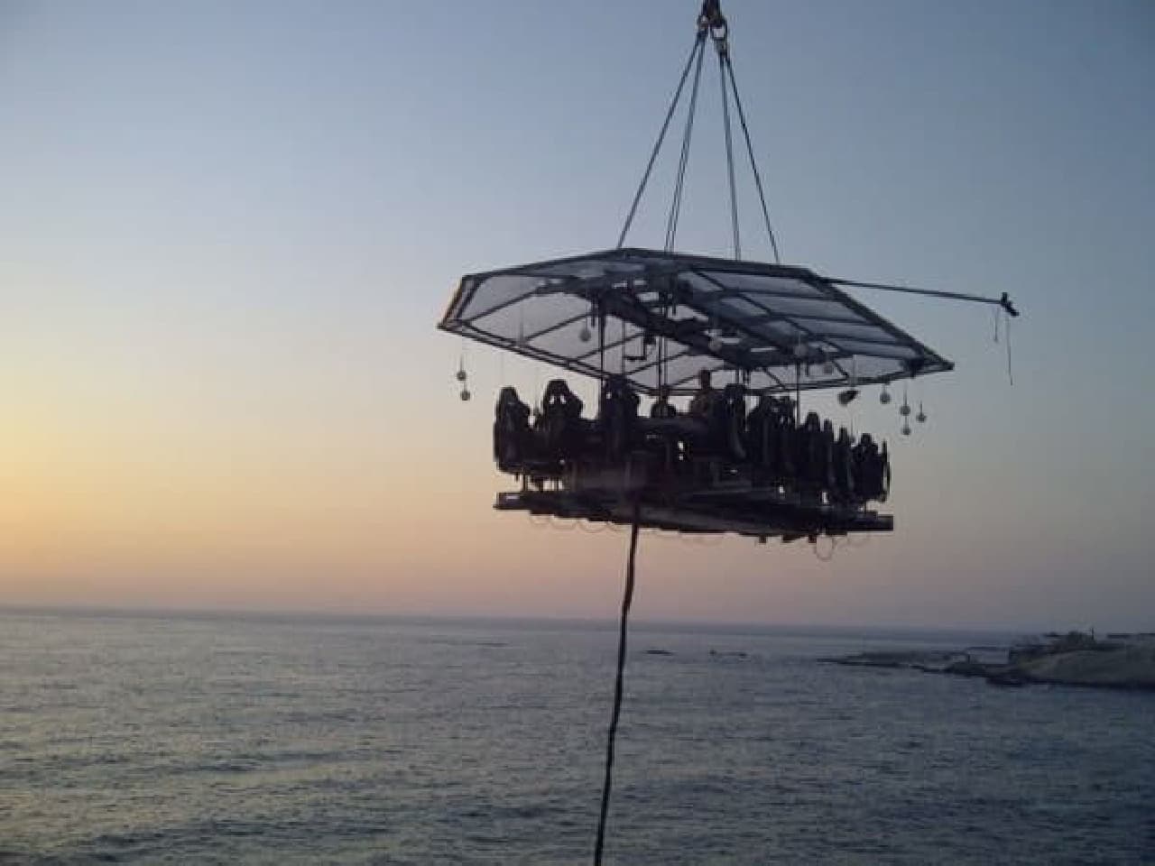 How about a moving experience of 50m above the ground at the restaurant