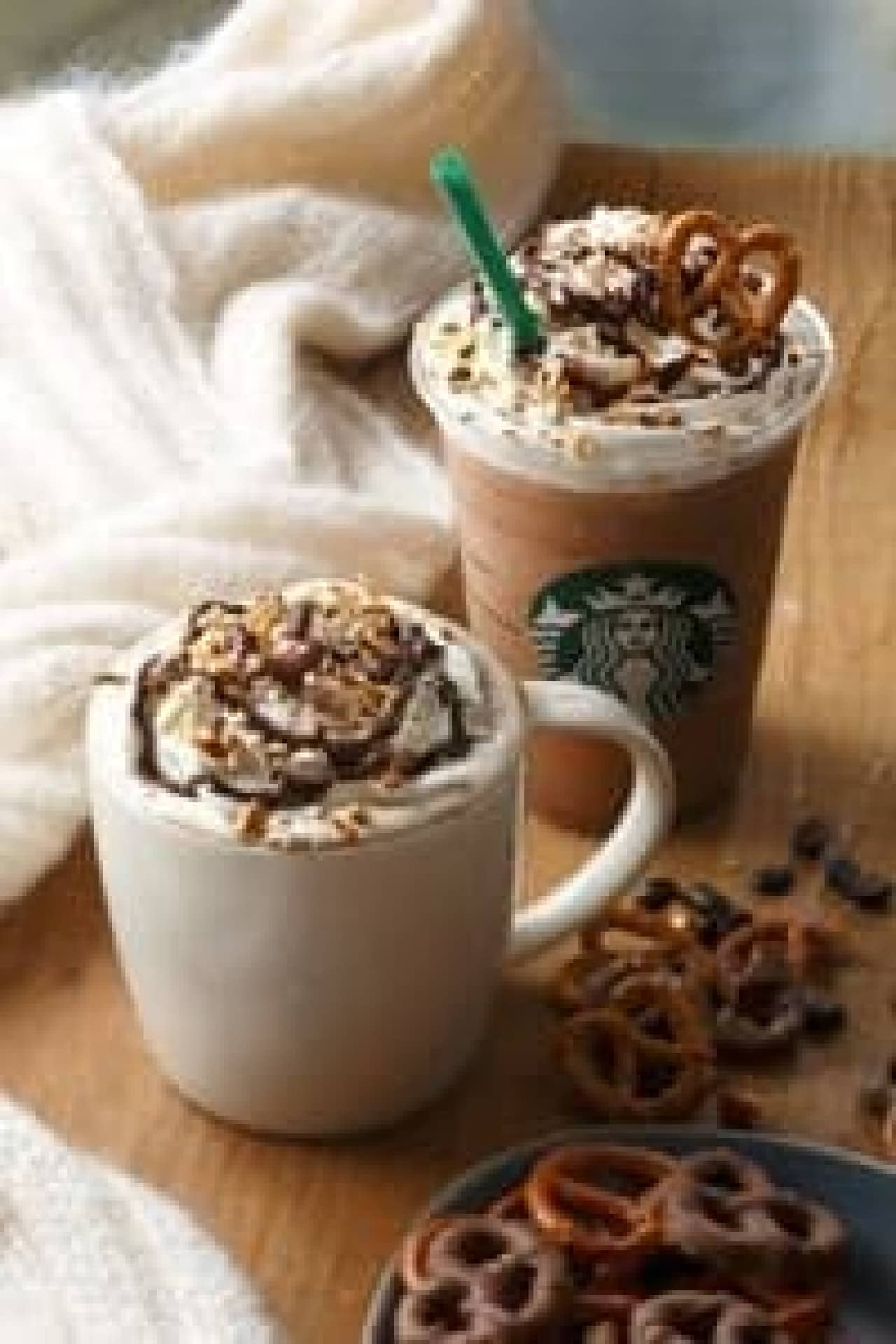 Starbucks launches "Cafe Mocha" with slightly salty pretzelsWinter