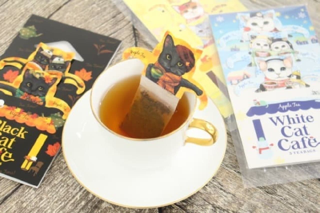 Fashionable cat hospitality ♪ Tea bag "Cat Cafe" As a gift for cat