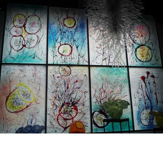 Art glass painting natural scenery China glass painting Exportimes