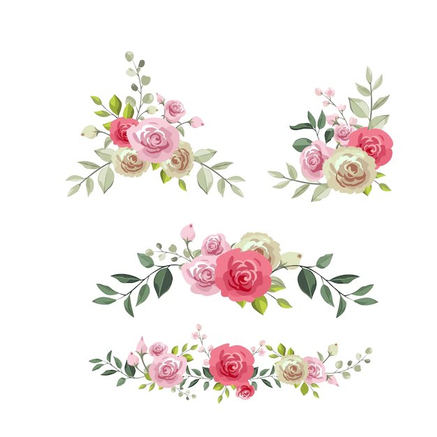 Premium Vector Beautiful flower buckets