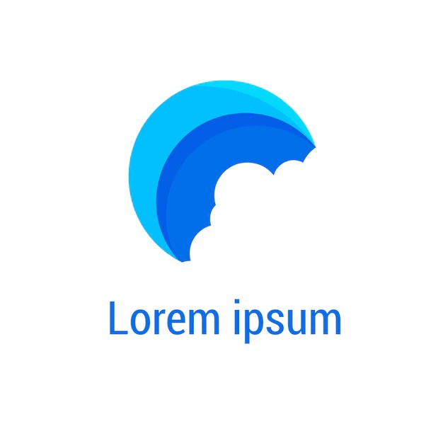Premium Vector Blue cloud logo