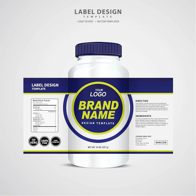 Medicine Bottle Label Design Template