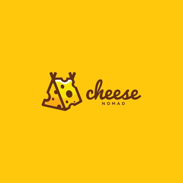 Cheese logo vector Vector Premium Download
