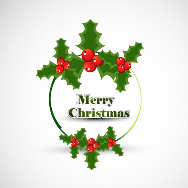Christmas circular frame Vector Free Download