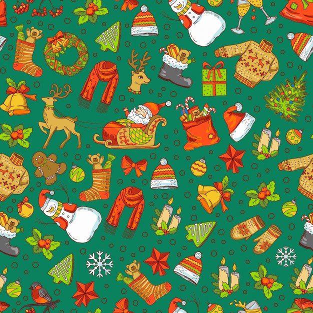 Premium Vector Christmas pattern