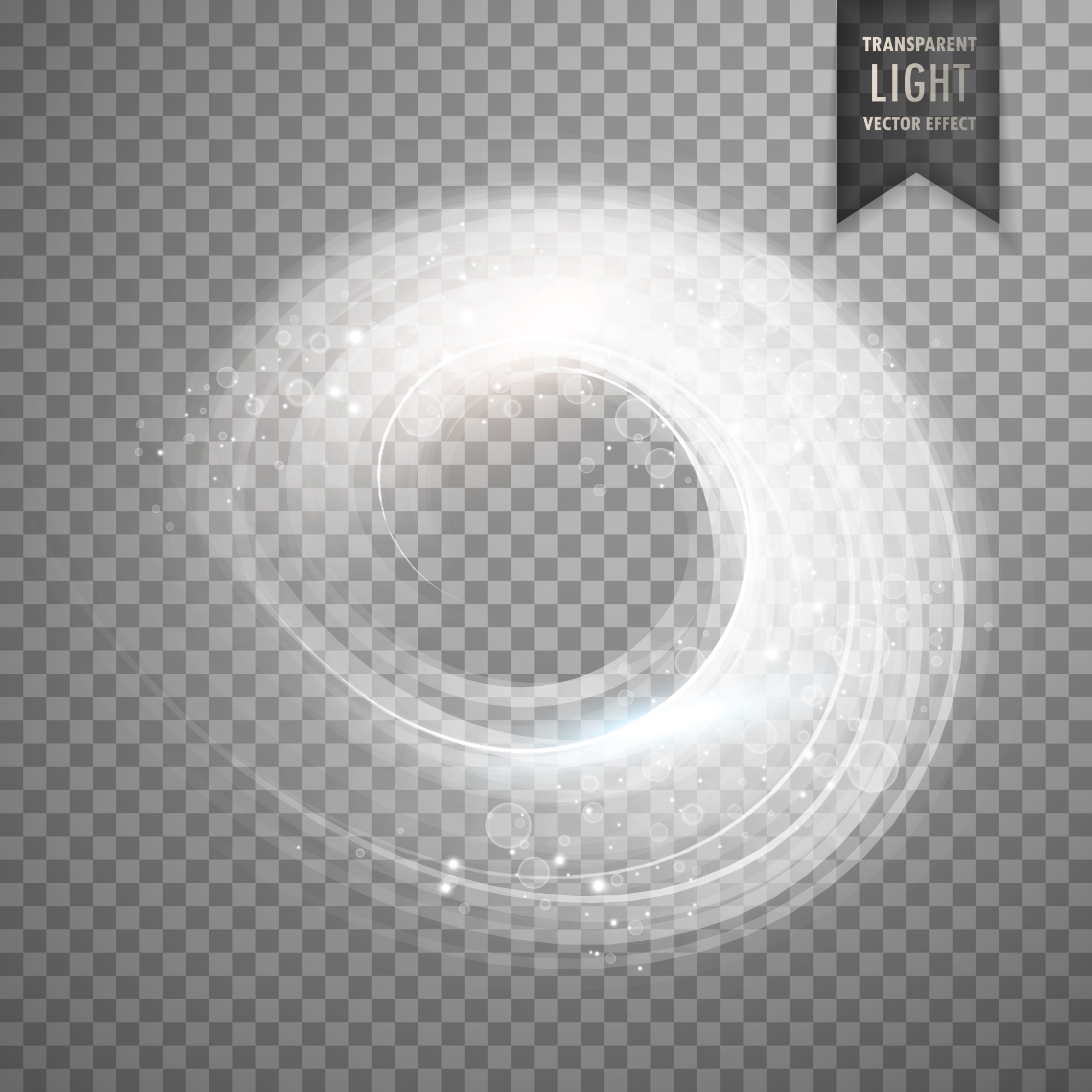 Circular white light effect Vector Free Download