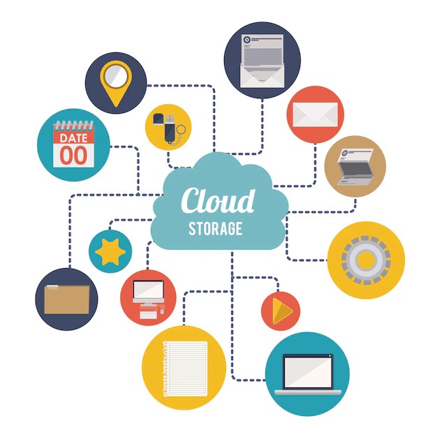 Premium Vector Cloud storage design