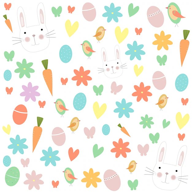 Colorful easter pattern Vector Premium Download